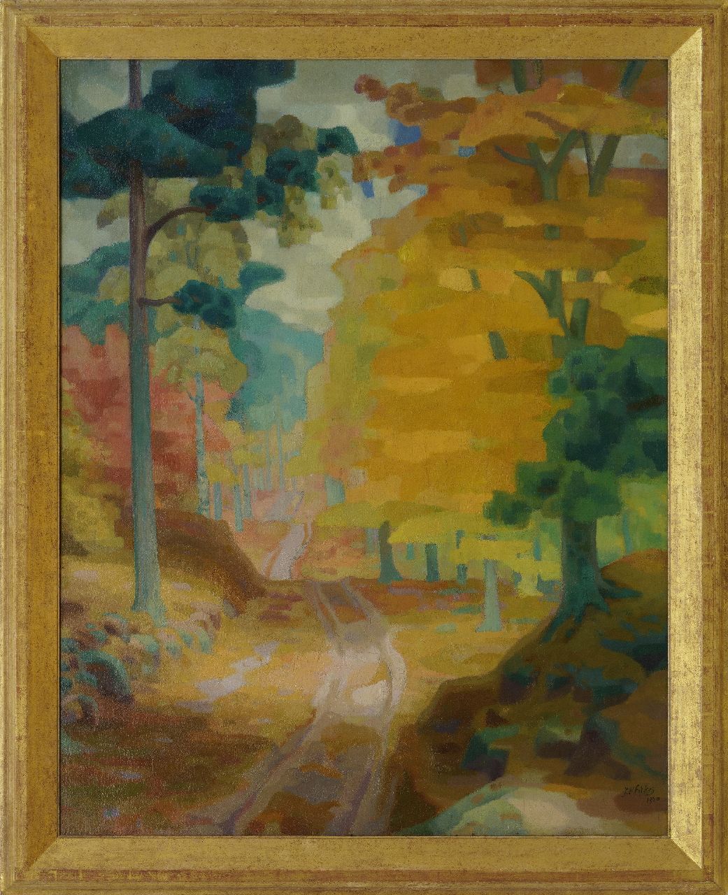 Fekkes J.H.  | Johannes Hendricus 'Jan' Fekkes | Gemälde zum Verkauf angeboten | A country lane, Öl auf Leinwand 120,3 x 94,8 cm, signed l.r. und dated 1920