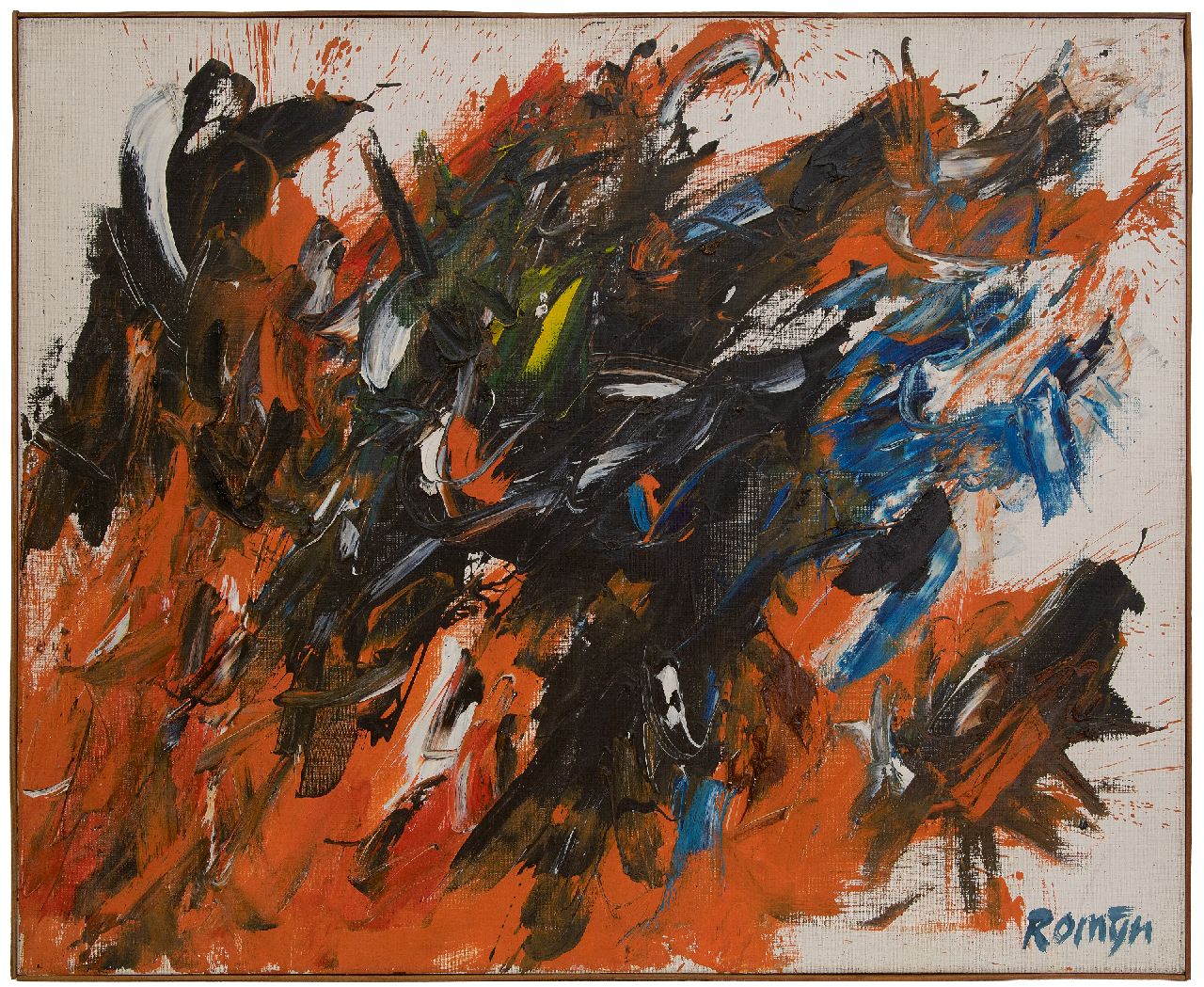 Romijn G.A.M.  | Gustavus Adrianus Maria 'Gust' Romijn | Gemälde zum Verkauf angeboten | Het gevecht (der Kampf), Öl auf Leinwand 90,3 x 110,4 cm, Unterzeichnet u.r. und im Verso und datiert im Verso 60