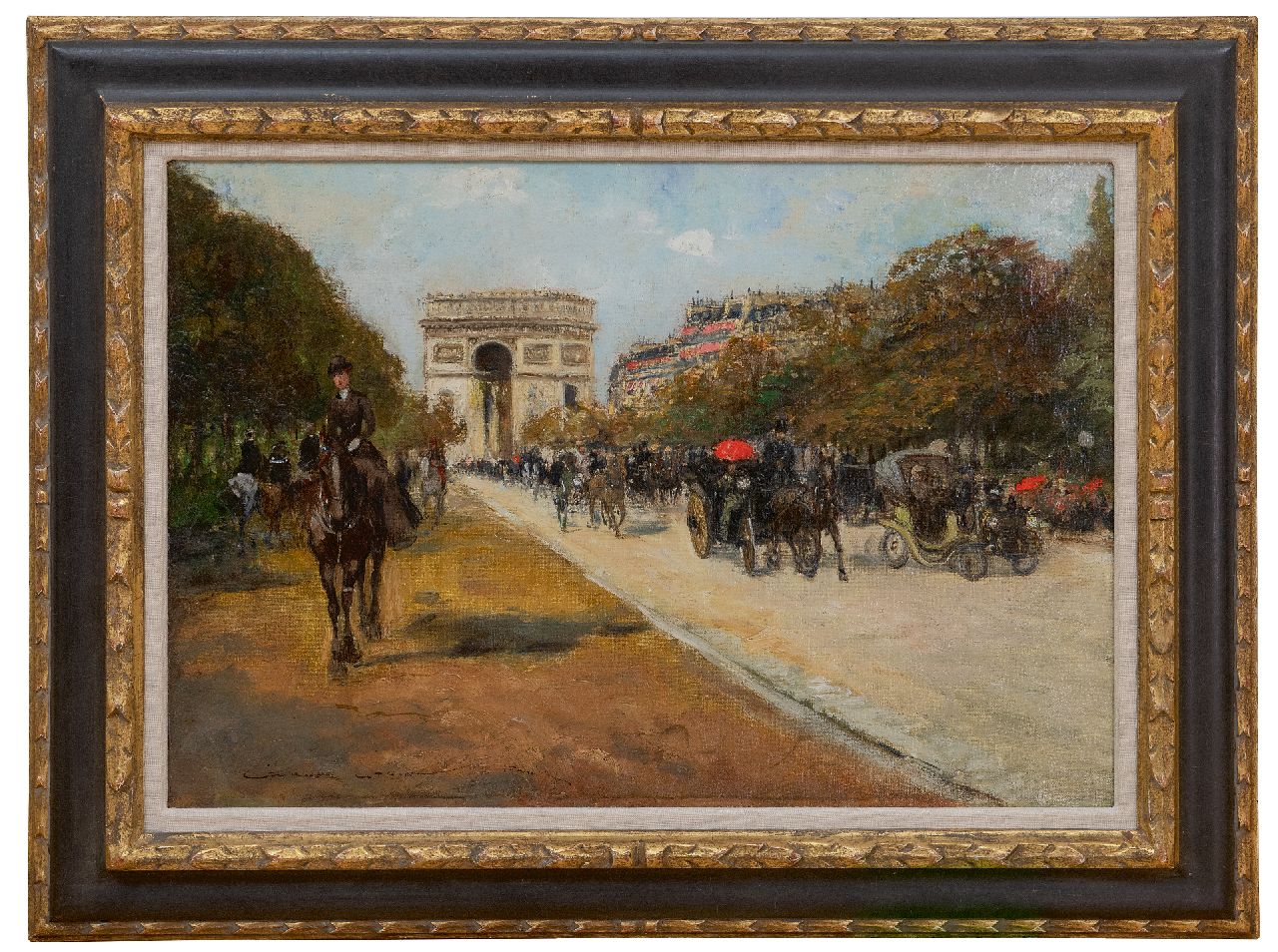 Stein G. | Georges Stein | Gemälde zum Verkauf angeboten | The Avenue Foch with the Arc de Triomphe in Paris, Öl auf Leinwand 38,0 x 55,0 cm, signed l.l. Stein G. | Georges Stein | Gemälde zum Verkauf angeboten | The Avenue Foch with the Arc de Triomphe in Paris, Öl auf Leinwand 38,0 x 55,0 cm, signed l.l.