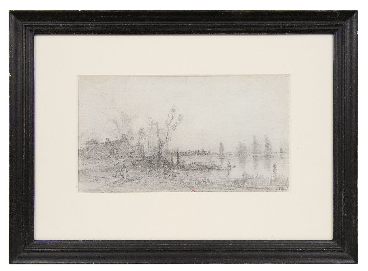 Jongkind J.B. | Johan Barthold Jongkind, Einer Fluss; im Verso: Ein Dorf, Bleistift auf Papier 17,5 x 30,5 cm, Unterzeichnet u.r. Jongkind J.B. | Johan Barthold Jongkind, Einer Fluss; im Verso: Ein Dorf, Bleistift auf Papier 17,5 x 30,5 cm, Unterzeichnet u.r.