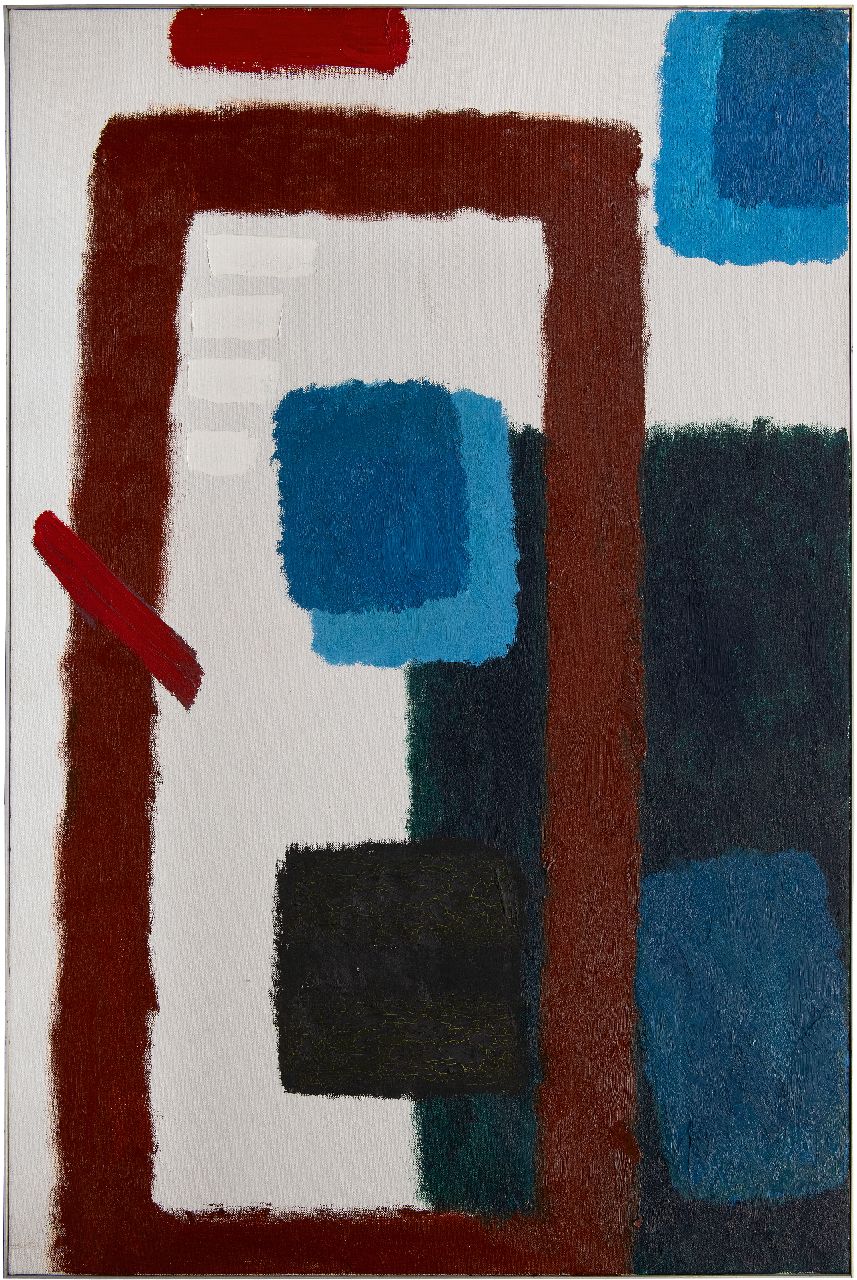 Hussem W.F.K.  | 'Willem' Frans Karel Hussem | Gemälde zum Verkauf angeboten | Abstrakte Komposition, Öl auf Leinwand 150,3 x 100,5 cm, zu datieren 1962