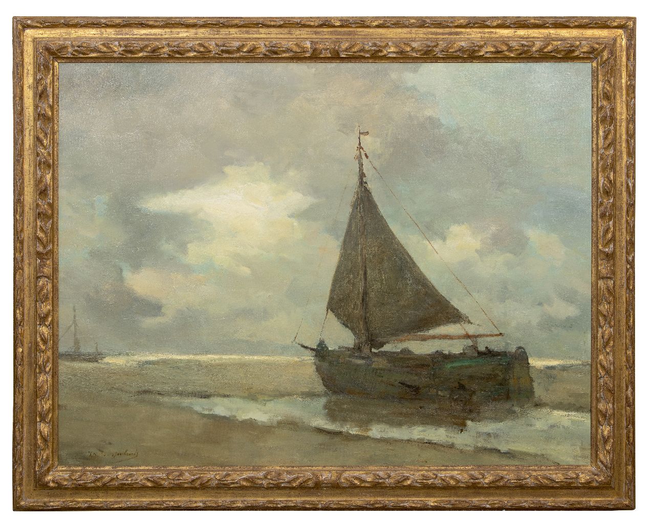 Weissenbruch H.J. | Hendrik Johannes 'J.H.' Weissenbruch | Gemälde zum Verkauf angeboten | Schiff am Strand von Zeeland, Öl auf Leinwand 102,3 x 135,8 cm, Unterzeichnet u.l. und datiert 1901 Weissenbruch H.J. | Hendrik Johannes 'J.H.' Weissenbruch | Gemälde zum Verkauf angeboten | Schiff am Strand von Zeeland, Öl auf Leinwand 102,3 x 135,8 cm, Unterzeichnet u.l. und datiert 1901
