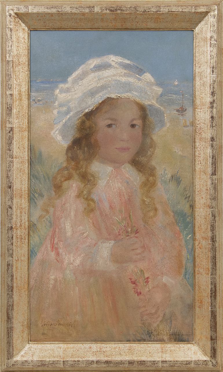 Maris S.W. | Simon Willem Maris | Gemälde zum Verkauf angeboten | Mädchen in den Dünen, Öl auf Leinwand 73,3 x 39,3 cm, Unterzeichnet u.l.. Maris S.W. | Simon Willem Maris | Gemälde zum Verkauf angeboten | Mädchen in den Dünen, Öl auf Leinwand 73,3 x 39,3 cm, Unterzeichnet u.l..