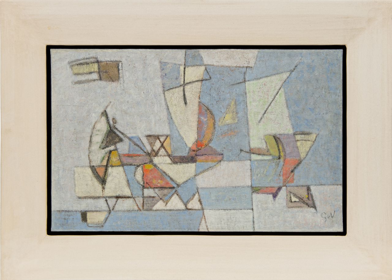 Velde G. van | Gerardus 'Geer' van Velde, Komposition, Öl auf Leinwand 38,0 x 60,6 cm, Unterzeichnet u.r. mit Initialen und zu datieren um 1944-1947 Velde G. van | Gerardus 'Geer' van Velde, Komposition, Öl auf Leinwand 38,0 x 60,6 cm, Unterzeichnet u.r. mit Initialen und zu datieren um 1944-1947
