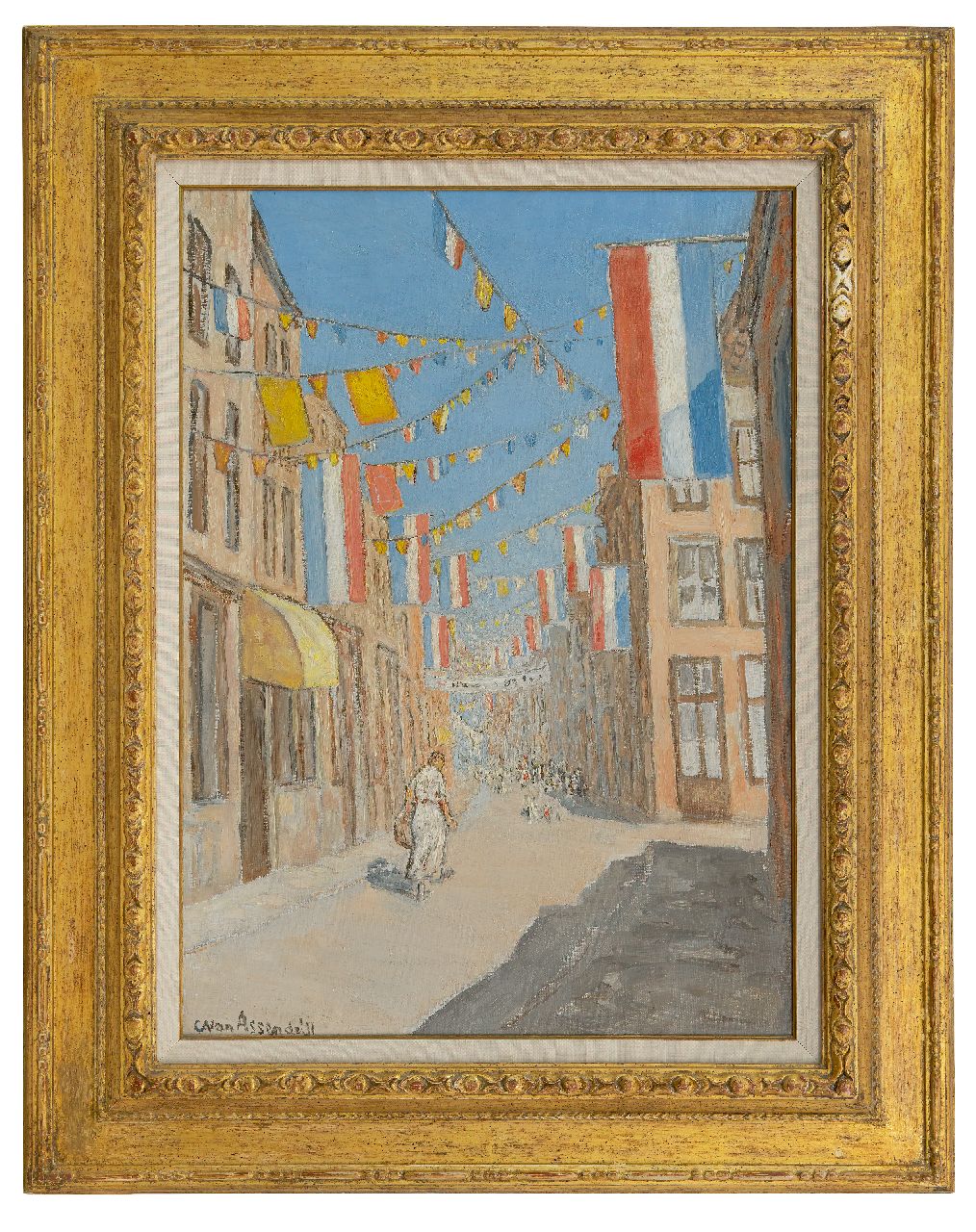 Assendelft C.A. van | Cornelis Albert van Assendelft, Queens day celebrations, Öl auf Leinwand 60,0 x 43,3 cm, signed l.l.