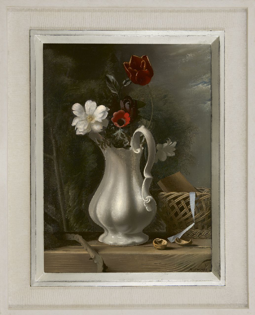 Hynckes R.  | Raoul Hynckes, Blumenstilleben, Öl auf Leinwand 55,5 x 40,6 cm, Unterzeichnet u.r.