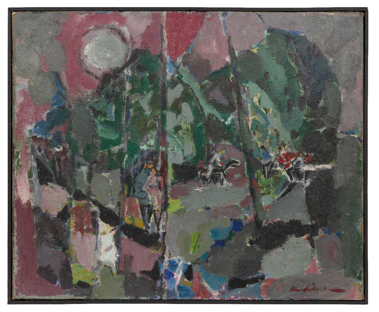 Willemse H.  | Hendrik 'Henk' Willemse | Gemälde zum Verkauf angeboten | Parkansicht, Öl auf Leinwand 58,2 x 70,3 cm, Unterzeichnet r.u. und datiert 1953