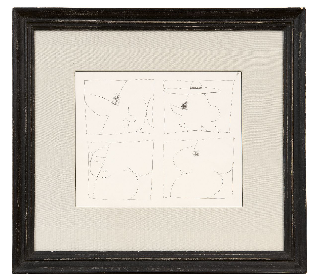 Roëde J.  | Jan Roëde | Aquarelle und Zeichnungen zum Verkauf angeboten | Erotische Skizzen, Feder auf Papier 20,7 x 25,9 cm