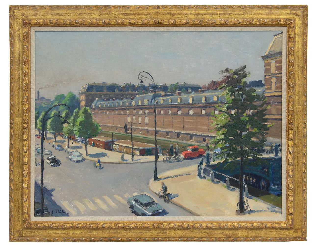 Stierhout J.A.U.  | Josephus Antonius Ubaldus 'Joop' Stierhout | Gemälde zum Verkauf angeboten | Die Galerij (Hinterseite) an der Stadhouderskade, Amsterdam, Öl auf Leinwand 59,9 x 79,9 cm, Unterzeichnet l.u.