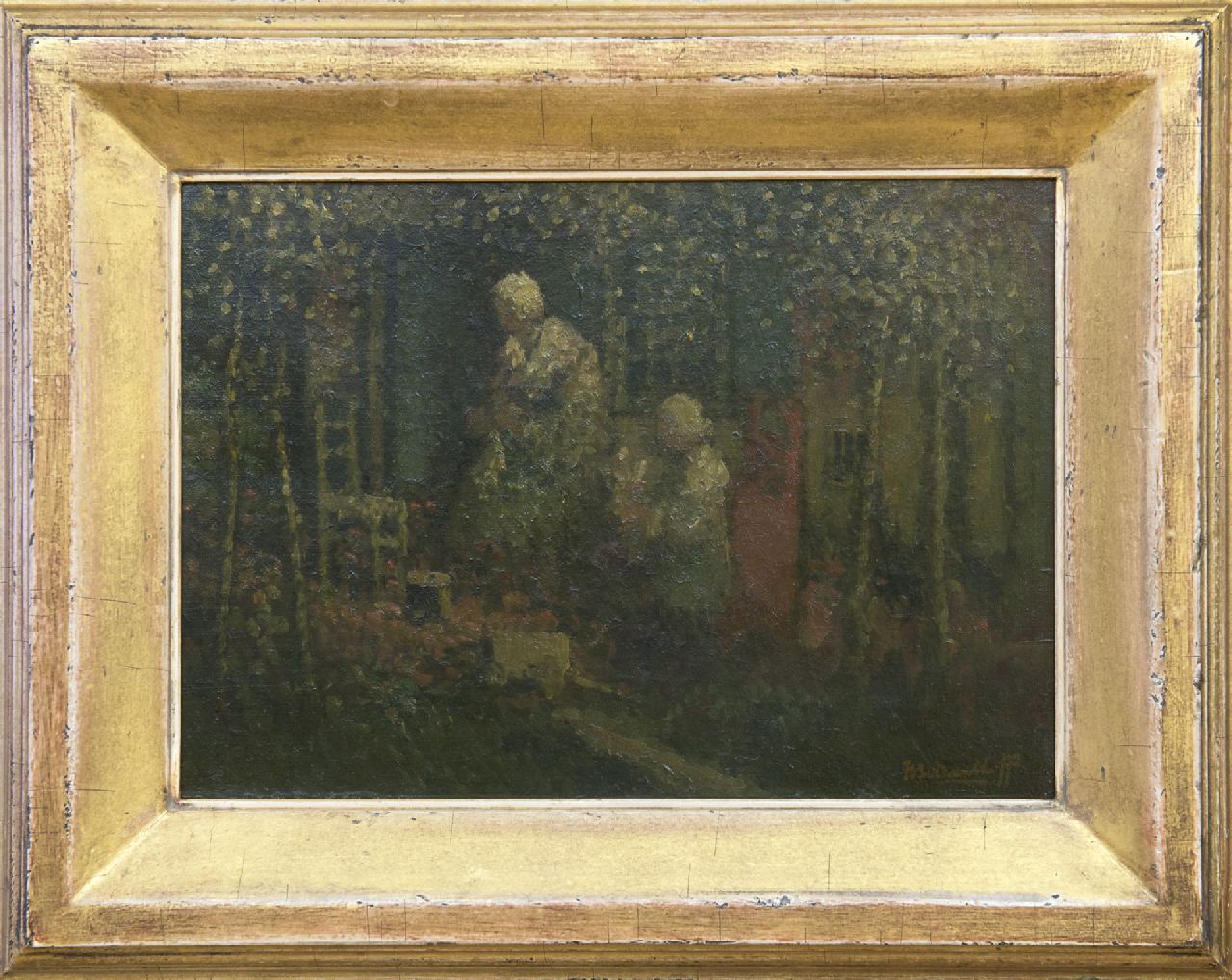Daalhoff H.A. van | Hermanus Antonius 'Henri' van Daalhoff | Gemälde zum Verkauf angeboten | Pfingstmorgen, Öl auf Leinwand 25,4 x 35,5 cm, Unterzeichnet r.u.