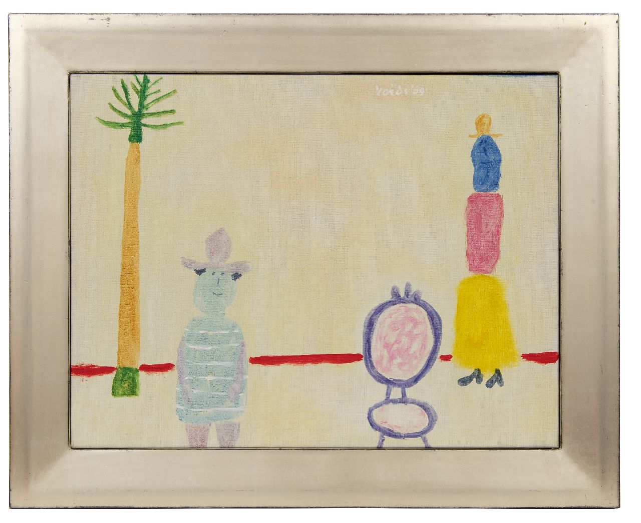 Roëde J.  | Jan Roëde | Gemälde zum Verkauf angeboten | Figuren mit Palmen, Öl auf Leinwand 45,9 x 59,9 cm, Unterzeichnet M.o. und datiert '69