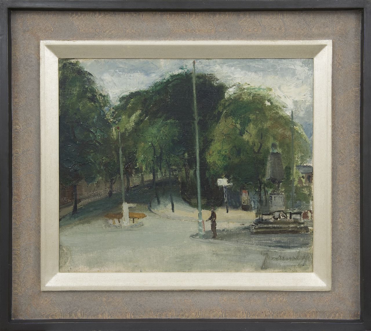 Nanninga J.  | Jacob 'Jaap' Nanninga | Gemälde zum Verkauf angeboten | Sicht von den Platz, Den Haag, Öl auf Leinwand 50,5 x 60,5 cm, Unterzeichnet r.u. und zu datieren um 1939-1945