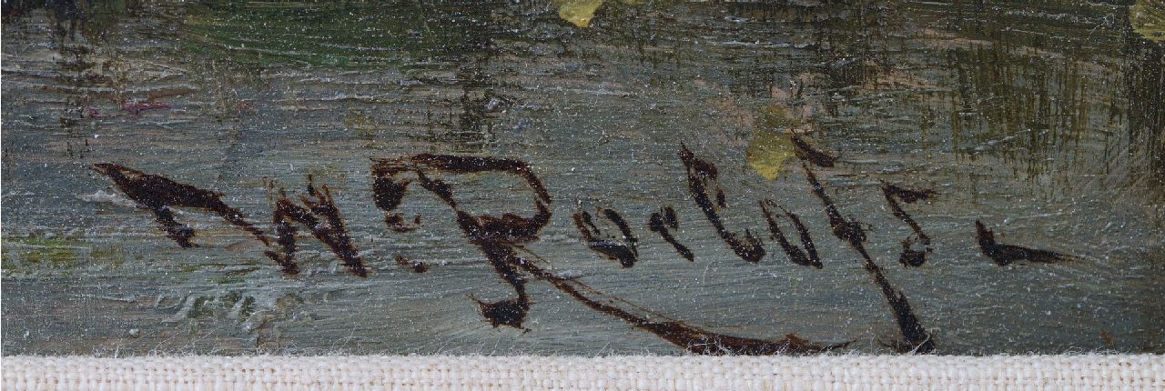 Willem Roelofs Signaturen Sägemühlen entlang des Noordendijk in der Nähe von Dordrecht.