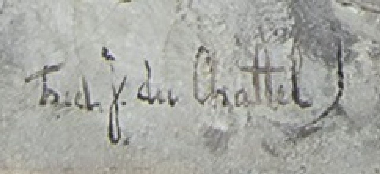 Fredericus Jacobus van Rossum du Chattel Signaturen Winterlandschaft  bei Huis te Hoorn, Rijswijk