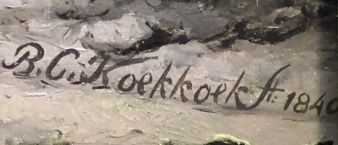 Barend Cornelis Koekkoek Signaturen Alte Eiche entlang 'Het Meertje' bei Beek bei Nijwegen