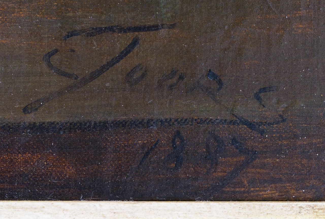 Eugeen Joors Signaturen Rosen in einer Glasschale