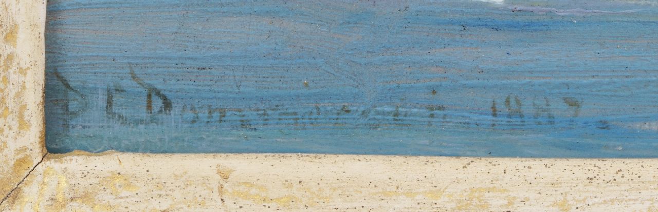 Pieter Cornelis  Dommershuijzen Signaturen Auf der Reede von Hoorn