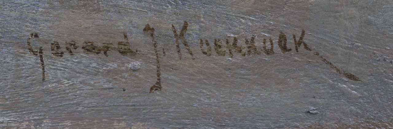 Gerard Koekkoek Signaturen Angelegtes Küstenfahrzeug