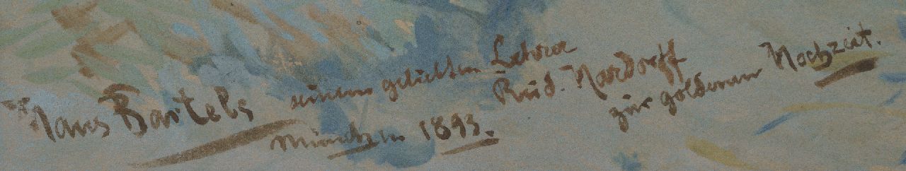 Hans von Bartels Signaturen Zwei Frauen und ein Kind in den Dünen