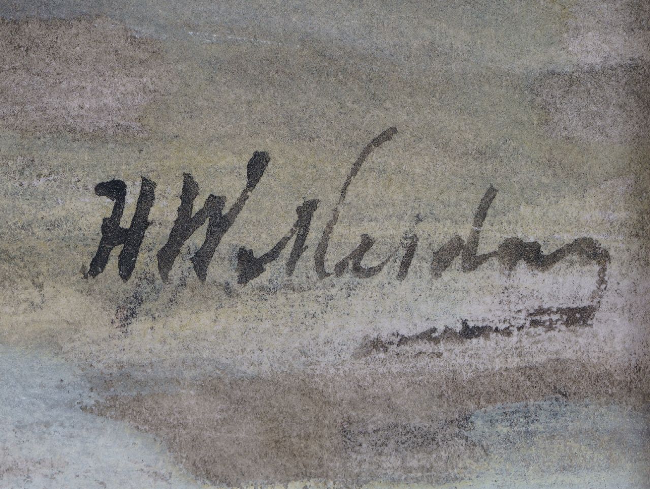 Hendrik Willem Mesdag Signaturen Vor Anker in der Brandung