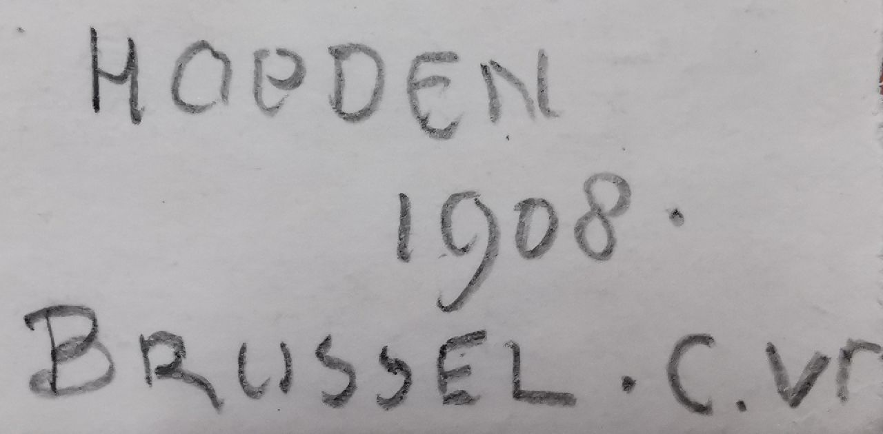 Cornelis Vreedenburgh Signaturen Die neueste Hutmode in Brüssel, 1908