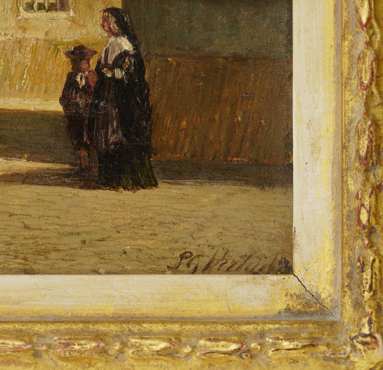 Petrus Gerardus Vertin Signaturen Gesicht auf der 'Waalse Kirche', Haarlem