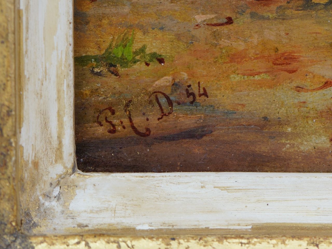 Pieter Cornelis  Dommershuijzen Signaturen Flußlandschaft mit Segelschiffen bei Sonnenaufgang