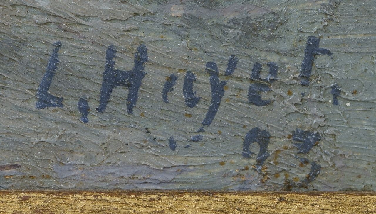 Louis Hayet Signaturen Begegnung im Regen