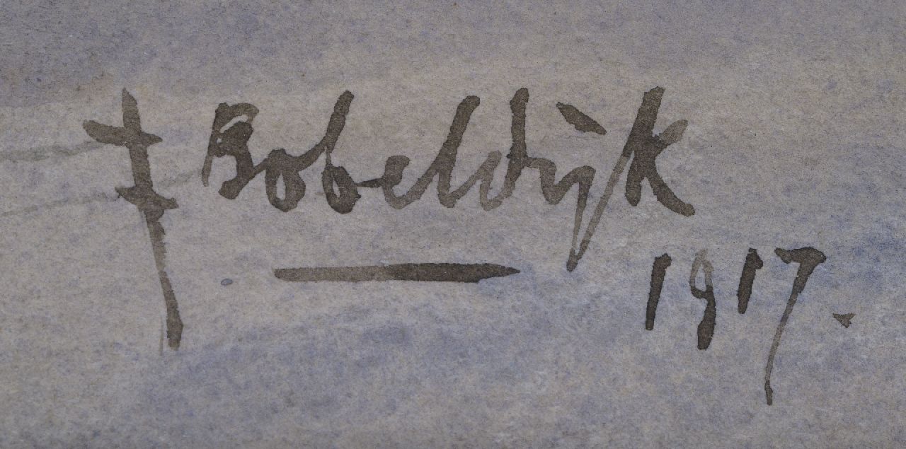 Felicien Bobeldijk Signaturen Die Geldersekade mit der Bantammerbrug, Amsterdam