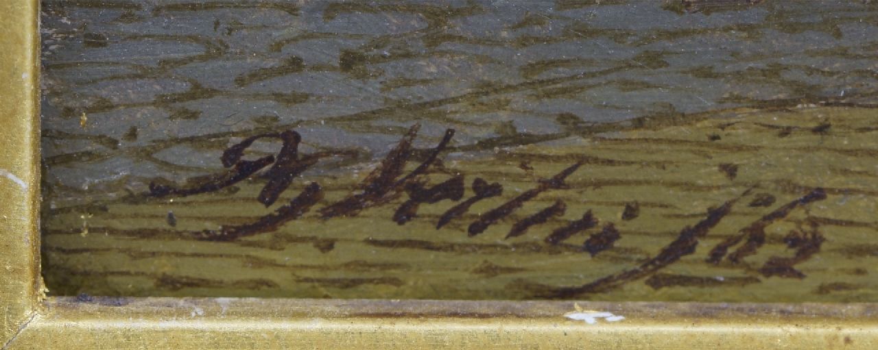Petrus Gerardus Vertin Signaturen Ansicht auf den Buitenhof zu Haag, gesehen Richtung Stadhouderlijk Kwartier