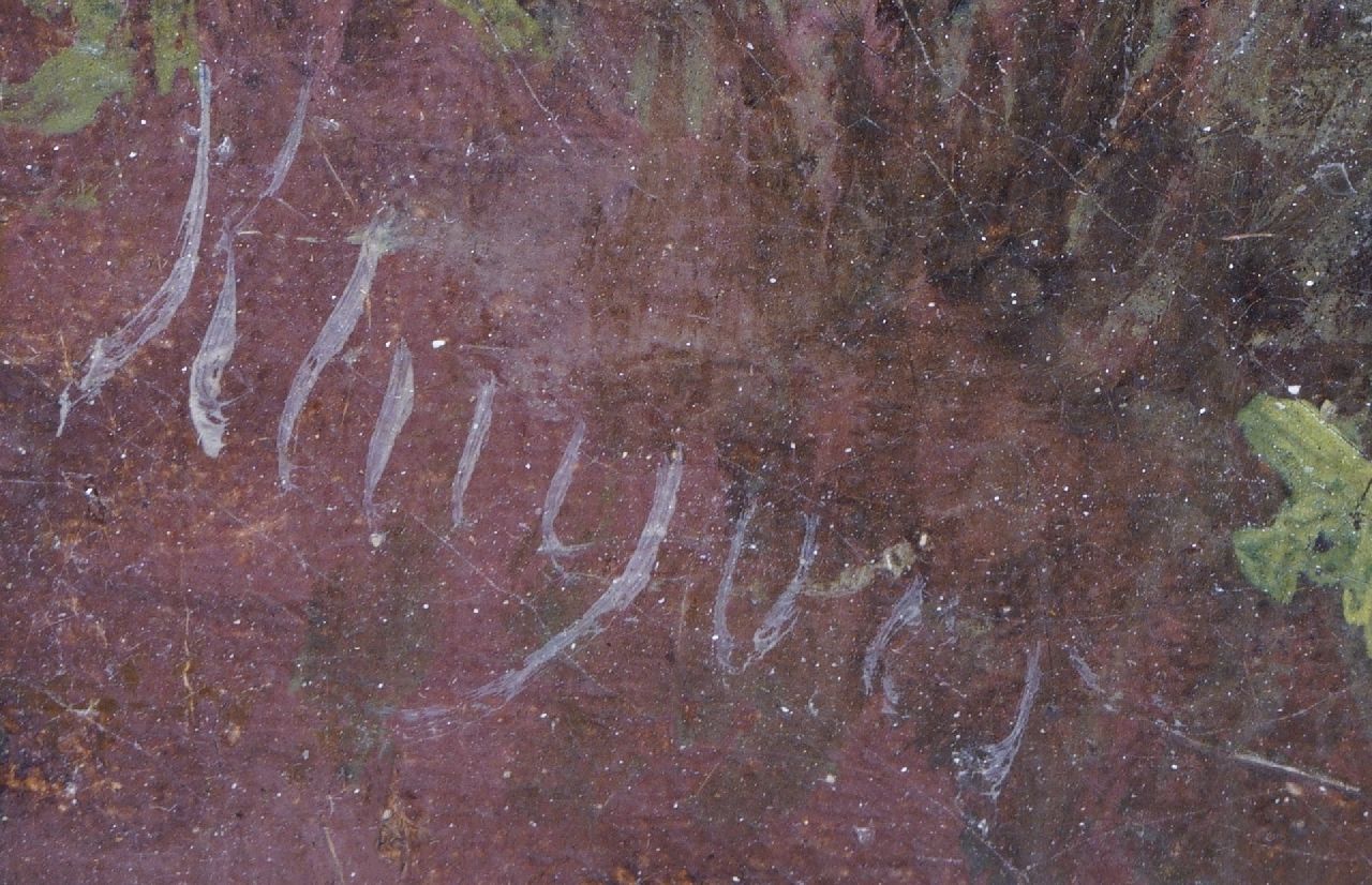 Pieter Kluyver Signaturen Maler malt in den Dünen am Meer (Maler und Tiere stammen von Cornelis Springer)