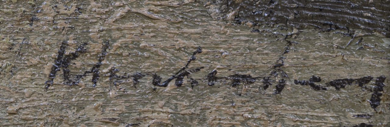 Karel Klinkenberg Signaturen Der Oude Rijnkanal in Leiden und die Marekerk