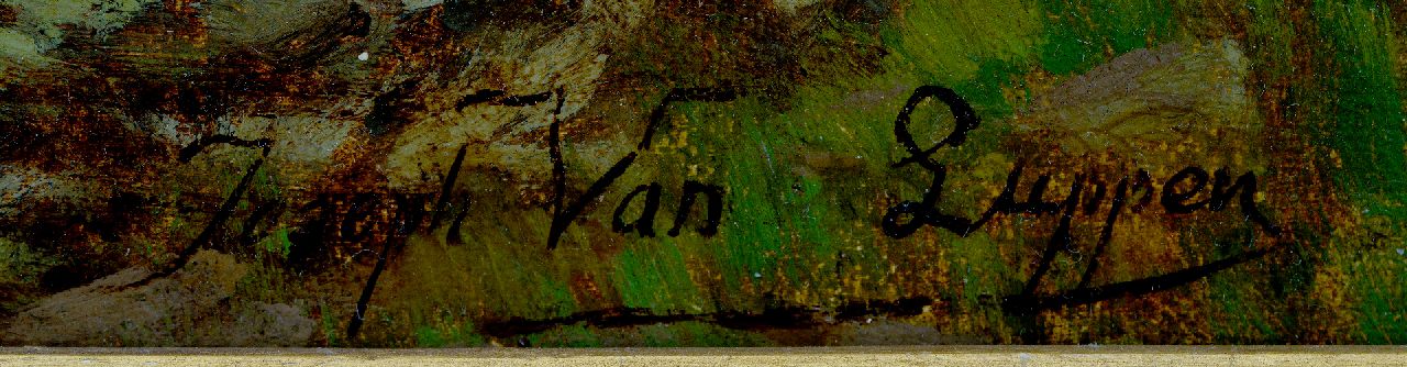 Joseph van Luppen Signaturen Arkadische Landschaft mit Hirtenpaar