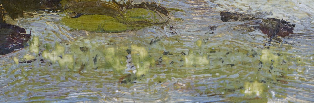 Jan Hendrik Weissenbruch Signaturen Wasserlandschaft mit Angler im Schilfgürtel