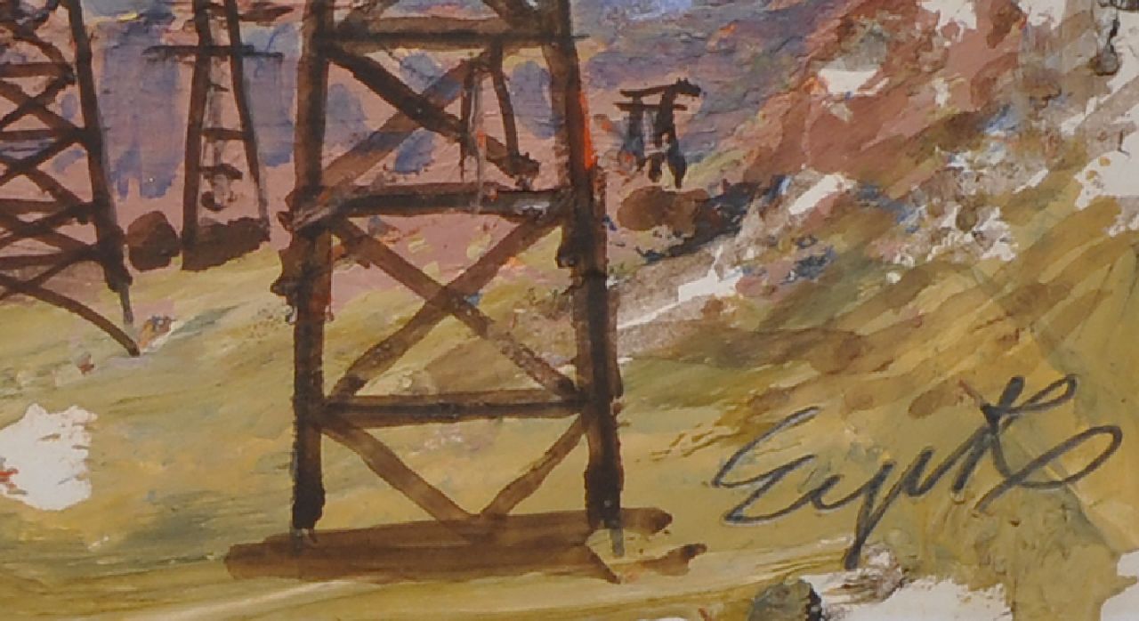 Charles Eyck Signaturen Hügellandschaft
