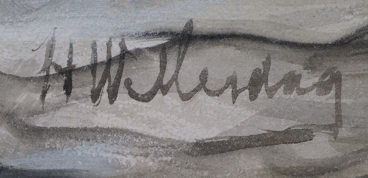 Hendrik Willem Mesdag Signaturen Einlaufende Bark