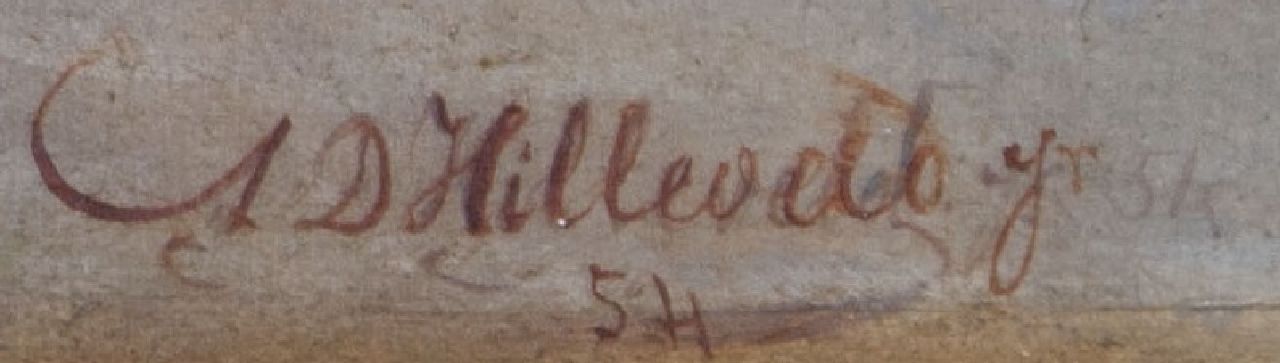 Adrianus David Hilleveld Signaturen Segelschiffe vor der Küste
