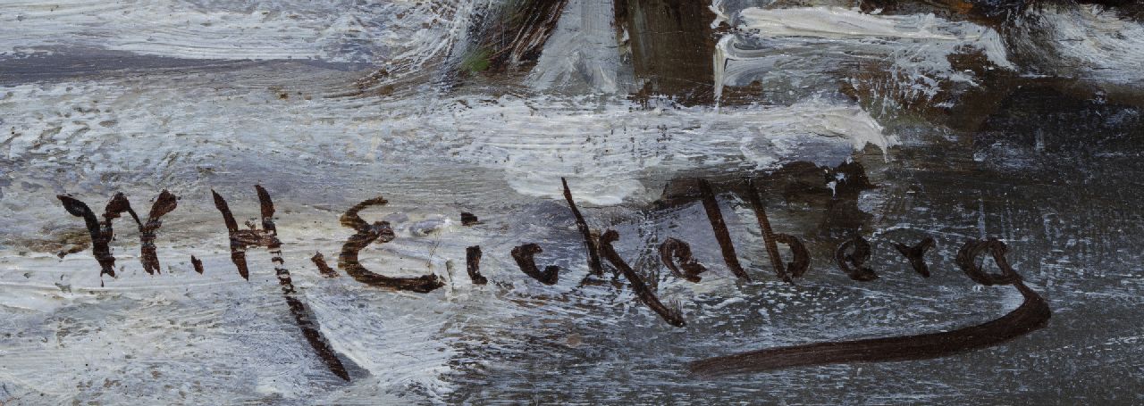 Willem Hendrik Eickelberg Signaturen Vergnügen auf dem Eis auf Amsterdamer Gracht
