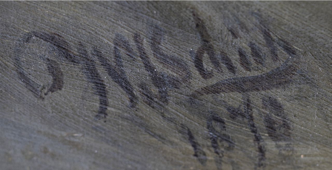 Willem Johannes Schütz Signaturen Kreuzendes Segelboot