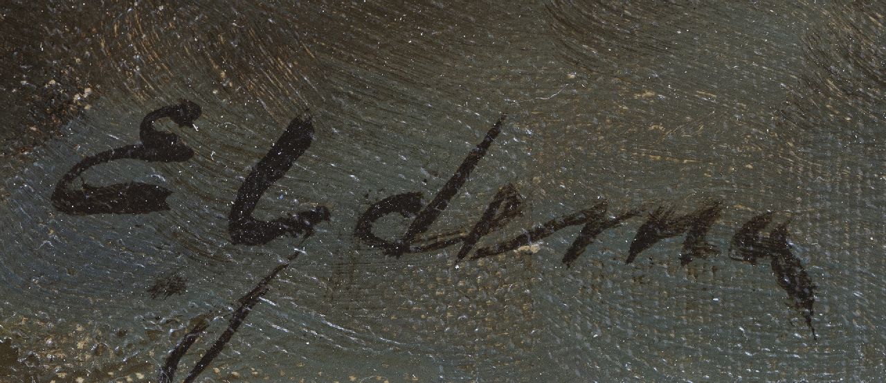 Egnatius Ydema Signaturen Tjalke auf dem See