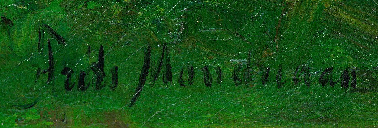 Frits Mondriaan Signaturen Landschaft mit Bauernhof am Kanal