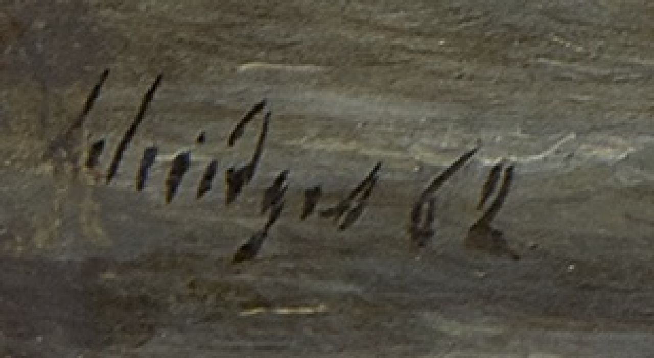 Petrus Paulus Schiedges Signaturen Vor Anker liegen an der Küste