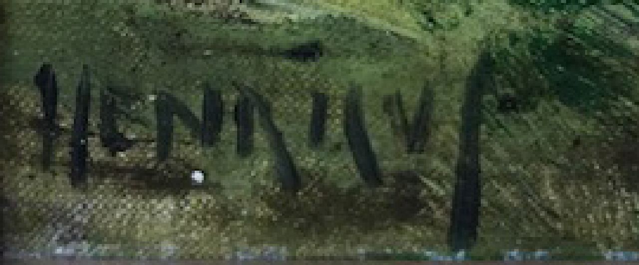 Hendrik Willebrord Jansen Signaturen Fischer in einem Boot am Ufer