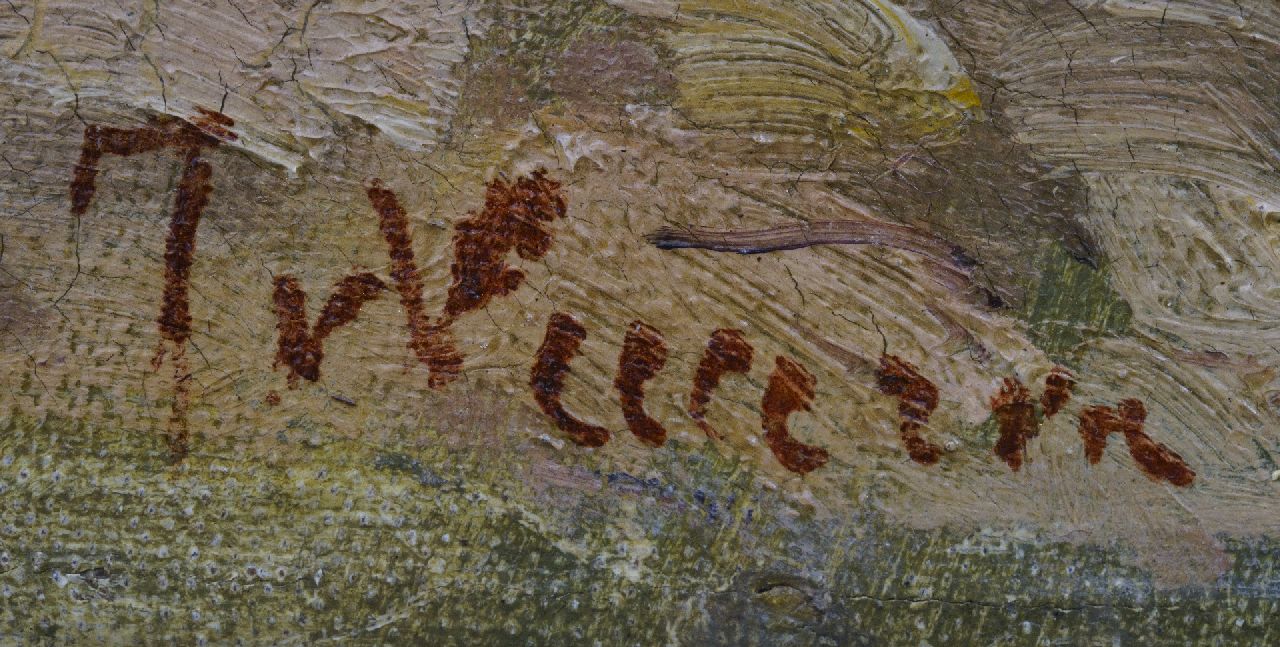 Jan van Vuuren Signaturen Blick auf die Werften an der Oude Gracht in Utrecht