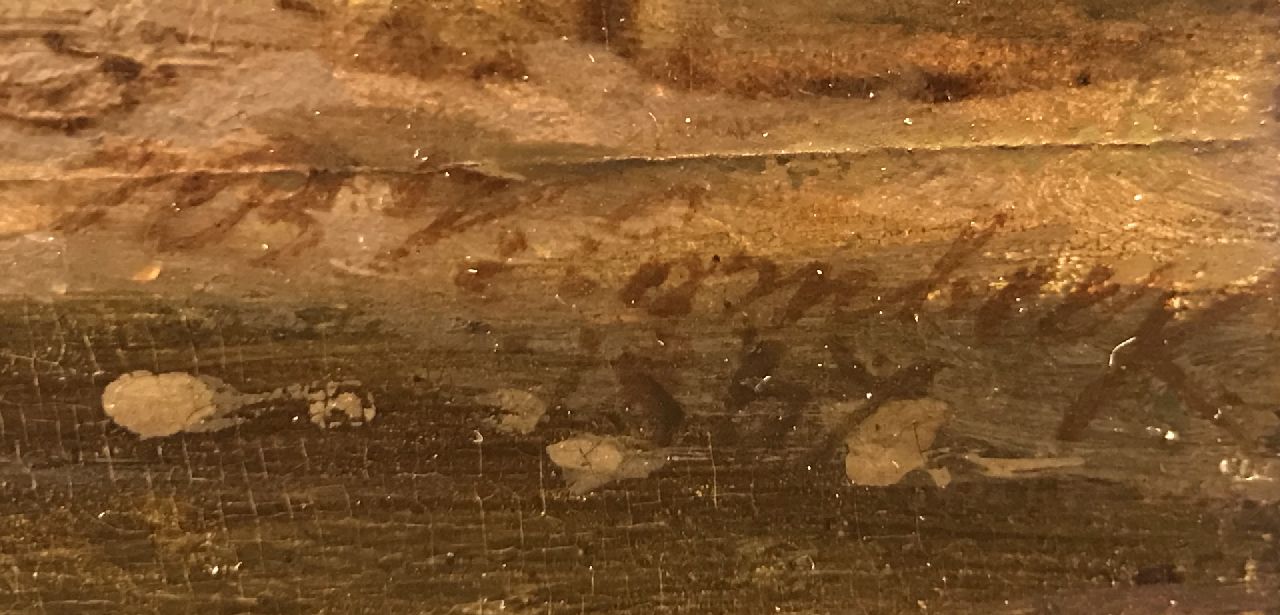 Johann Bernard Klombeck Signaturen Sommerliche Bachlandschaft mit Wasserfall
