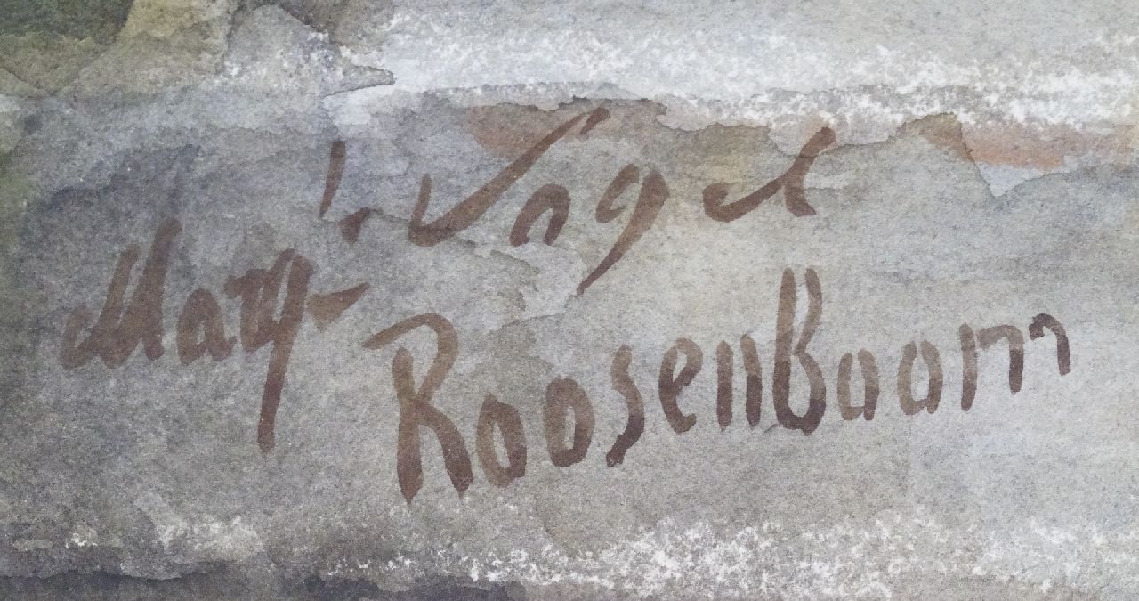 Margaretha Roosenboom Signaturen Rosa Rosen auf einer Steinleiste