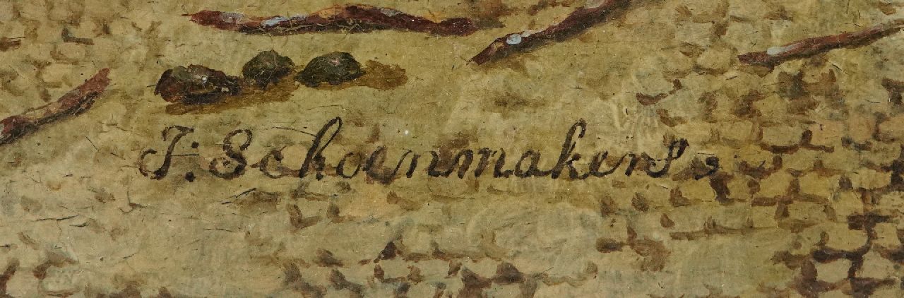 Johannes Schoenmaker Pzn Signaturen Stadtansicht mit Tor und Gemüseverkäufern