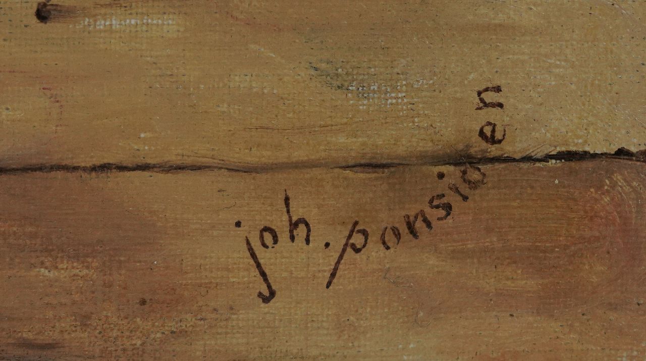 Johan Ponsioen Signaturen Stilleben mit Eiern, wesser Schale und irdenem Krug