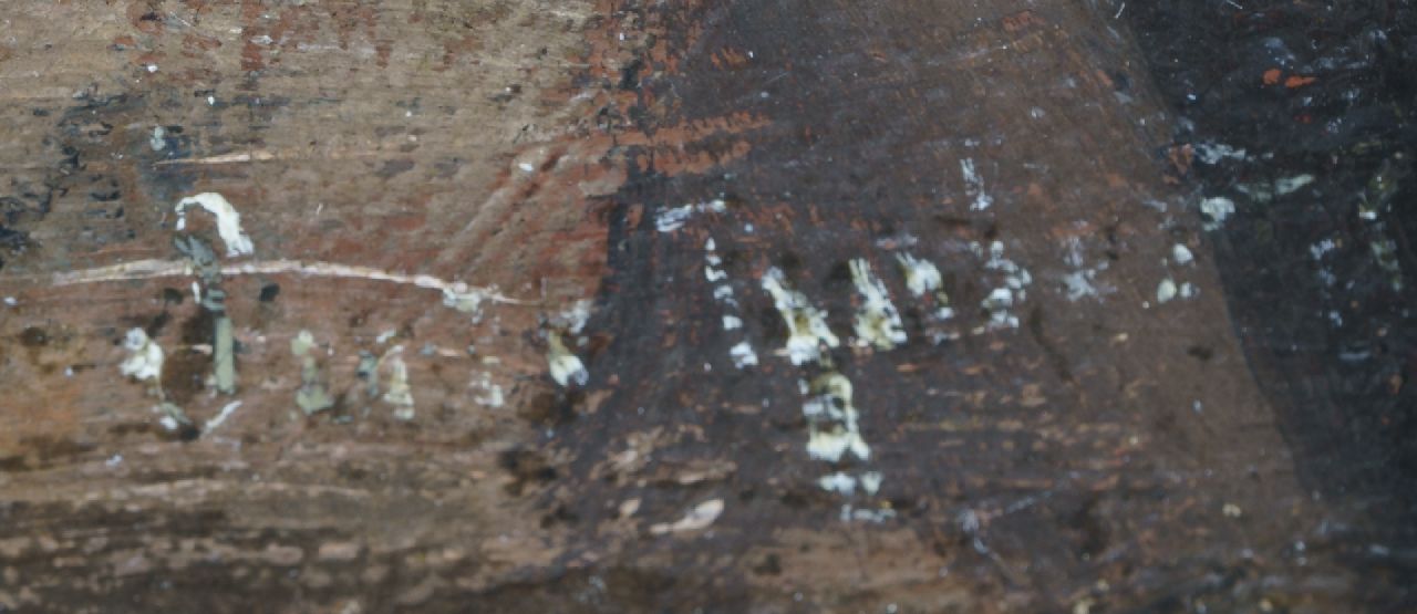 Suze Robertson Signaturen Bäuerin beim Kartoffelschälen