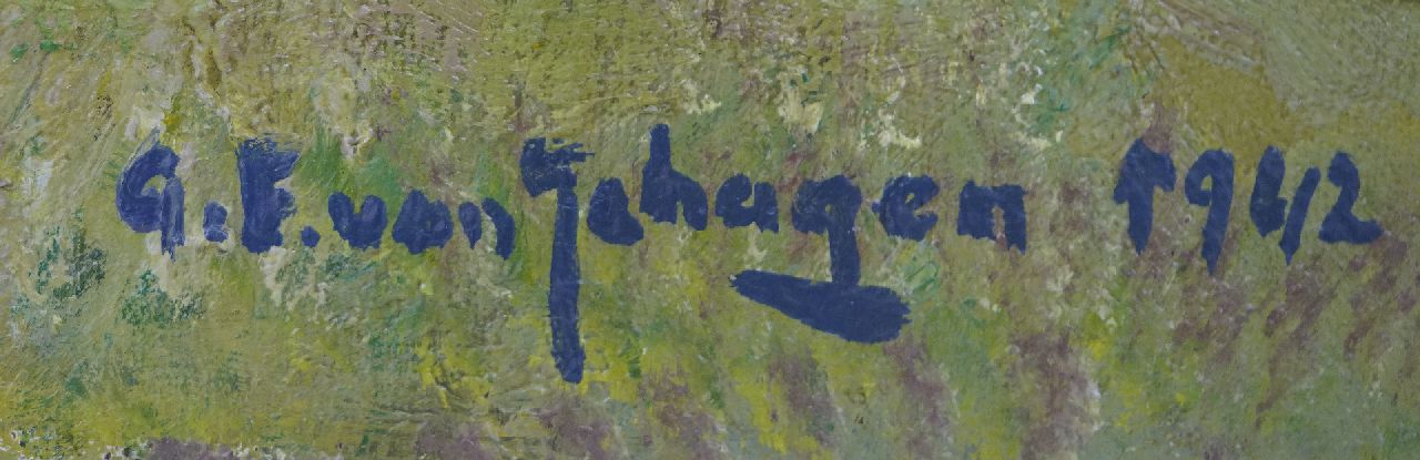 Gerbrand Frederik van Schagen Signaturen Sommer am Fluss entlang
